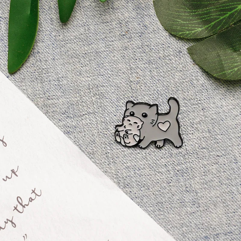 Pin Gata y Gatito