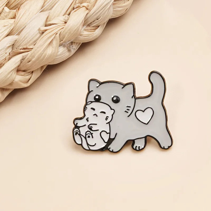 Pin Gata y Gatito