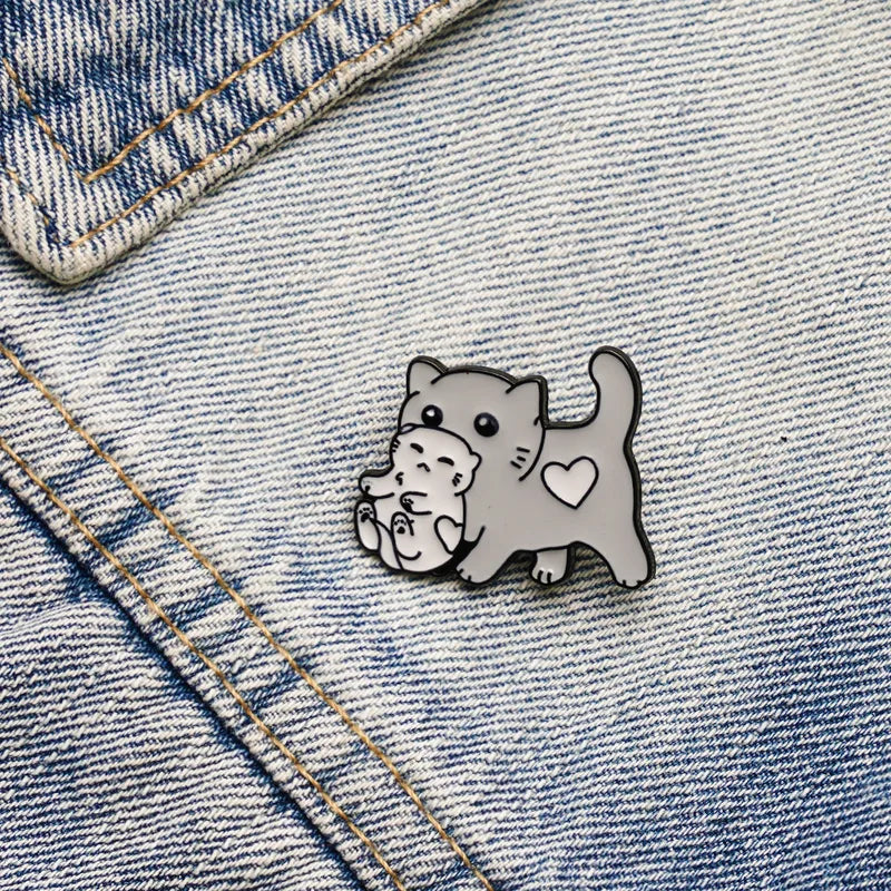 Pin Gata y Gatito