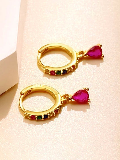 Aretes Carmín