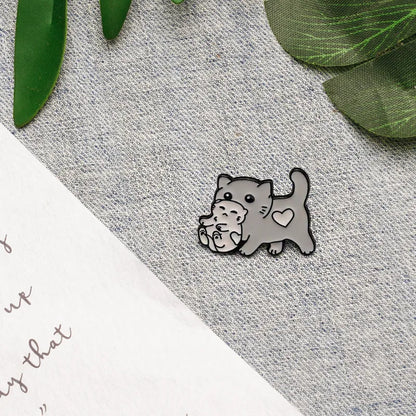Pin Gata y Gatito