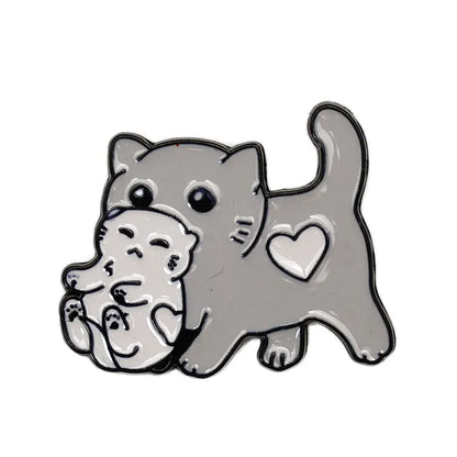 Pin Gata y Gatito
