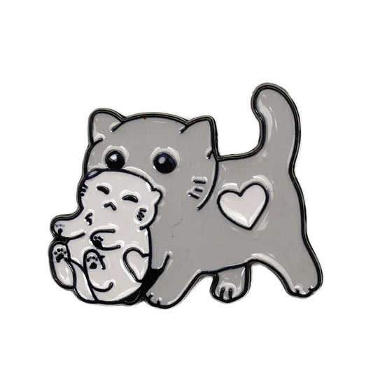 Pin Gata y Gatito