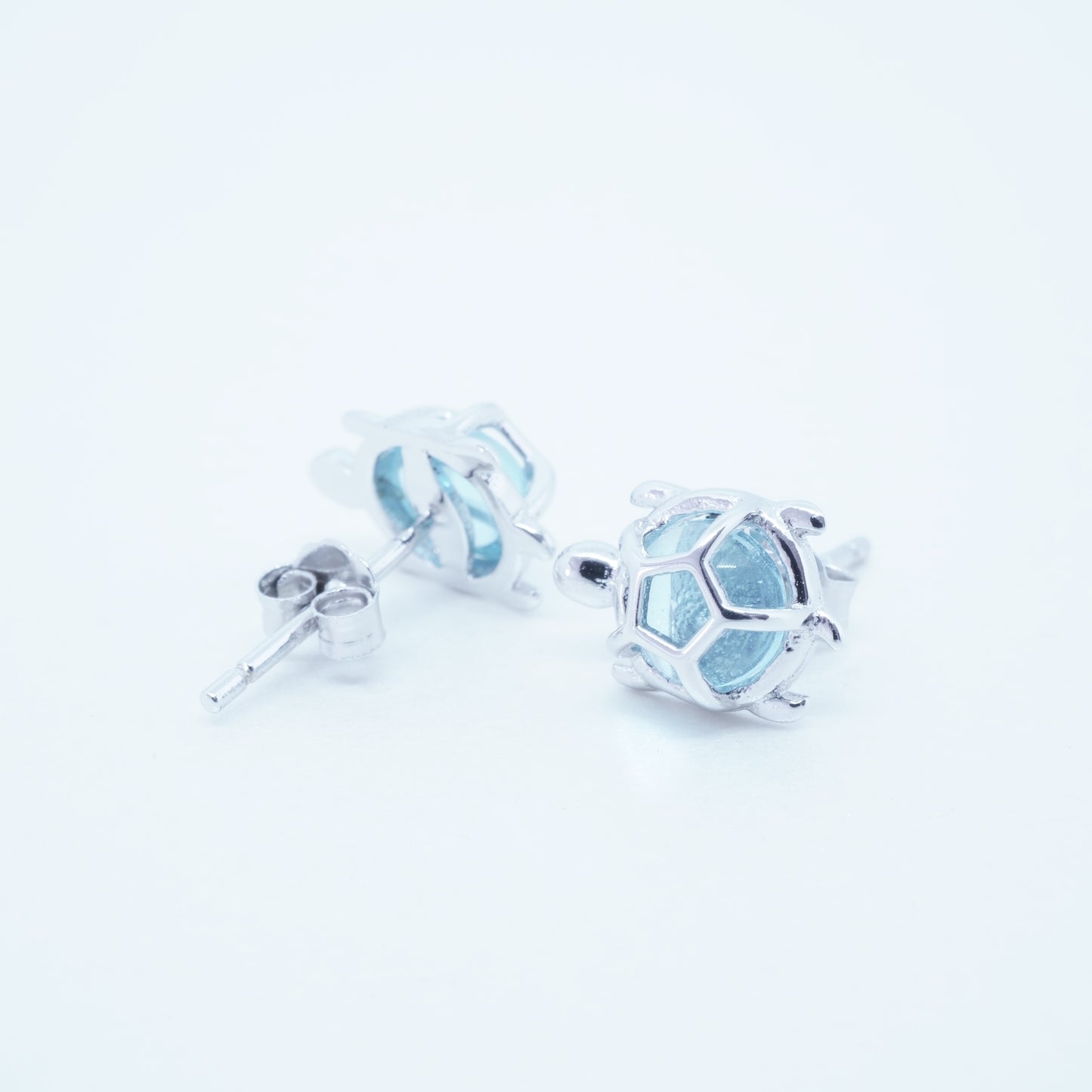 Aretes Tortuga plata 925 Circón