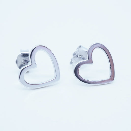 Aretes De Corazón Plata 925