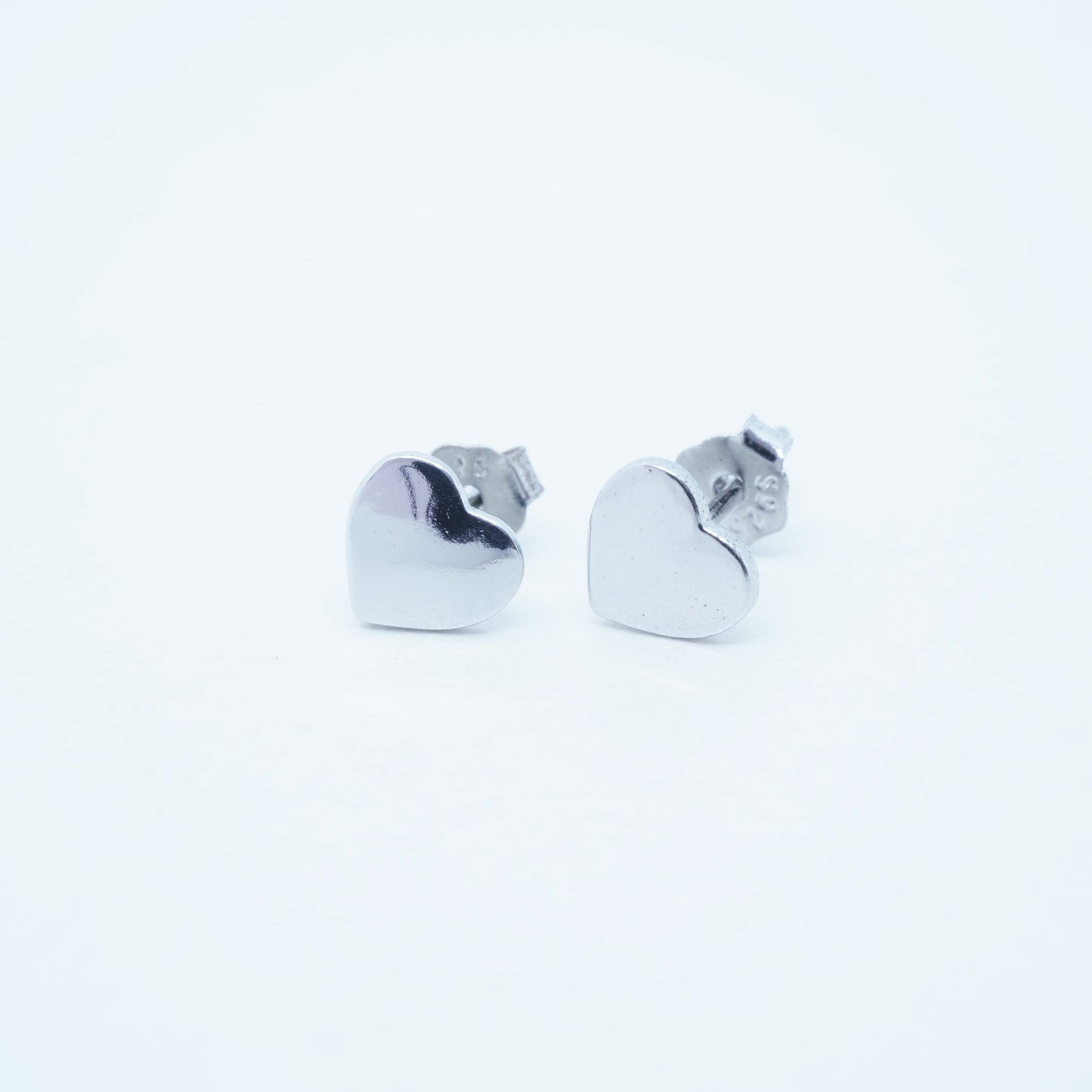 Aretes de Corazon Plata Esterlina Enchapado