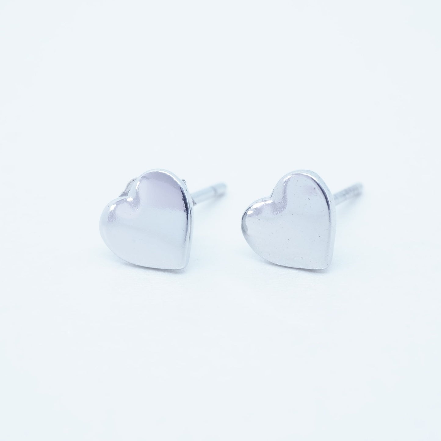 Aretes de Corazon Plata Esterlina Enchapado