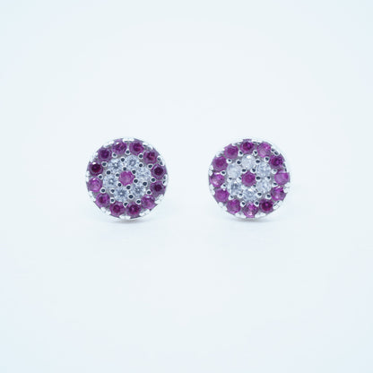 Aretes Plata 925 Flor Purpura