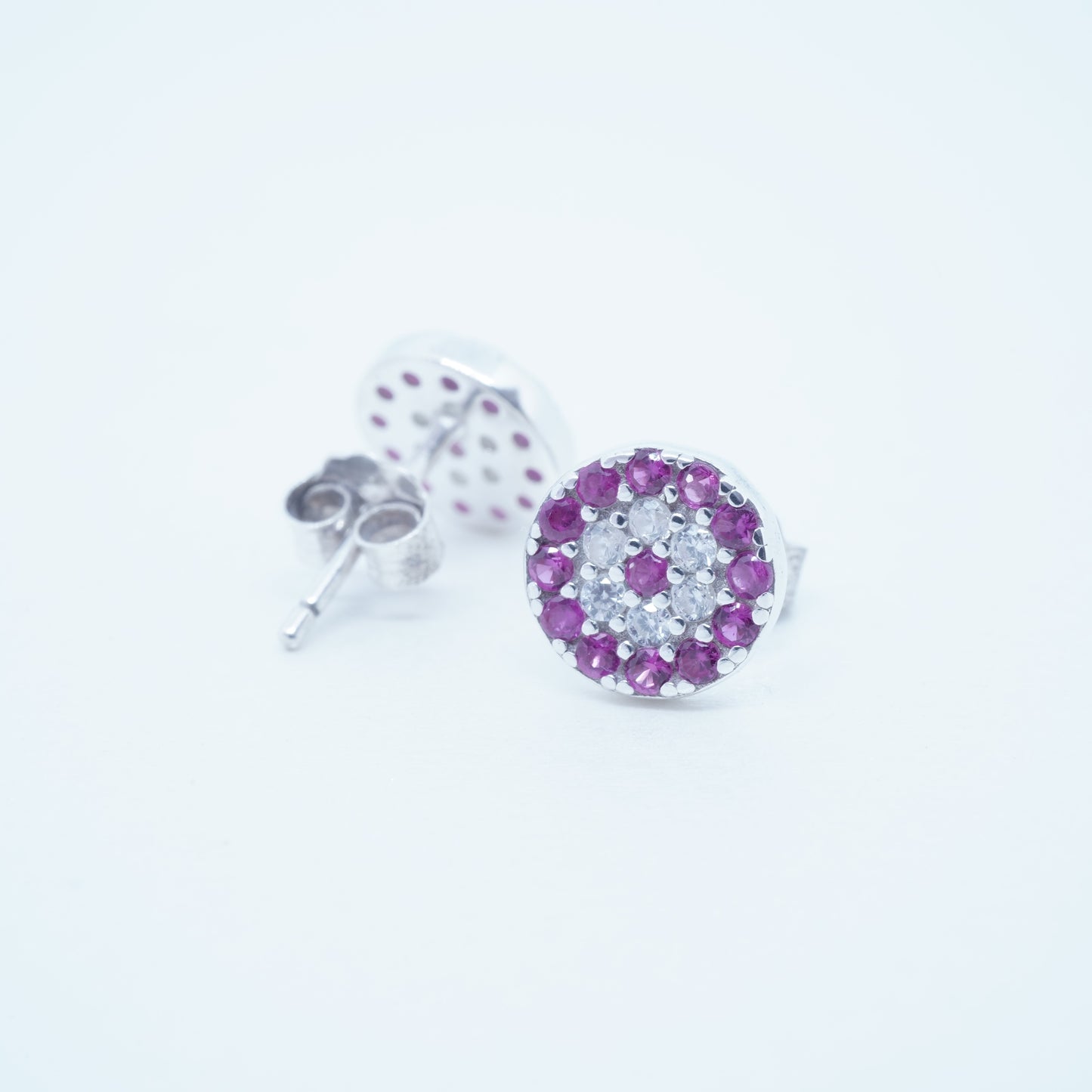 Aretes Plata 925 Flor Purpura