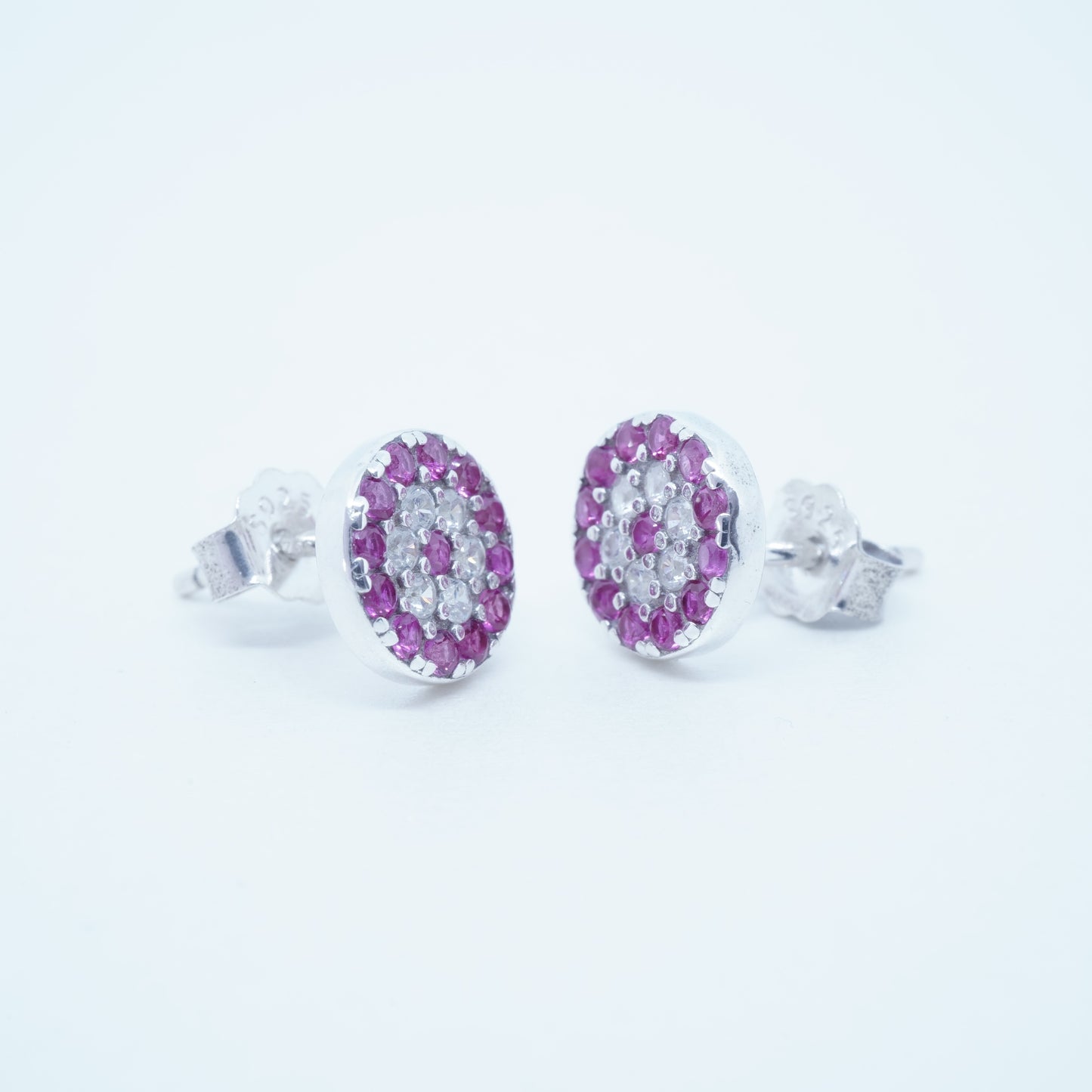 Aretes Plata 925 Flor Purpura