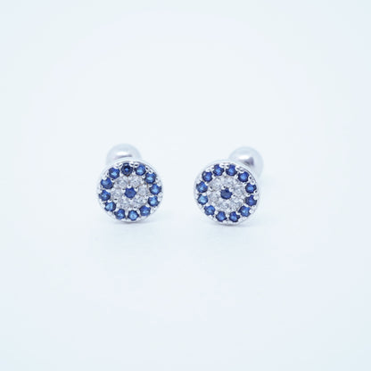 Aretes Plata 925 Flor Purpura