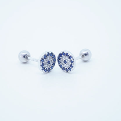 Aretes Plata 925 Flor Purpura