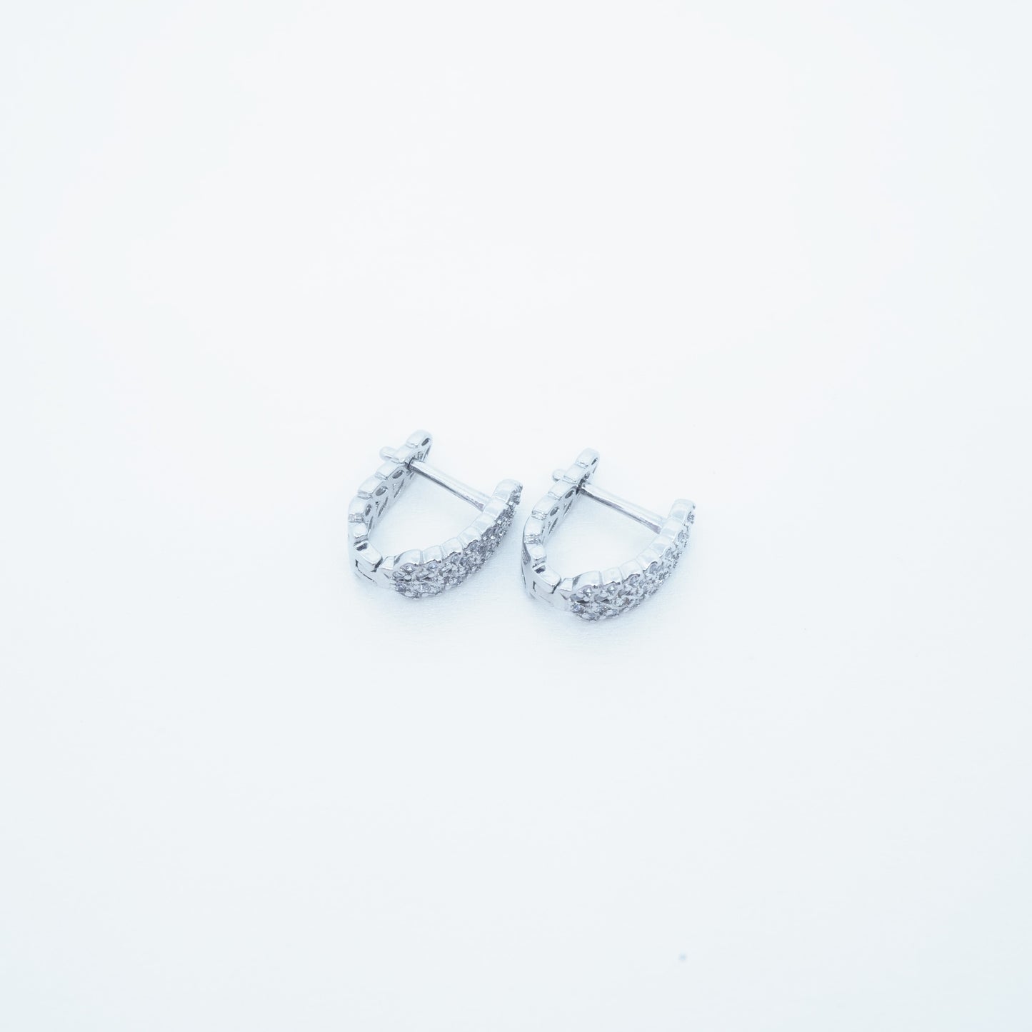 Aretes Hojas Brillantes minimalistas plata 925 Circón