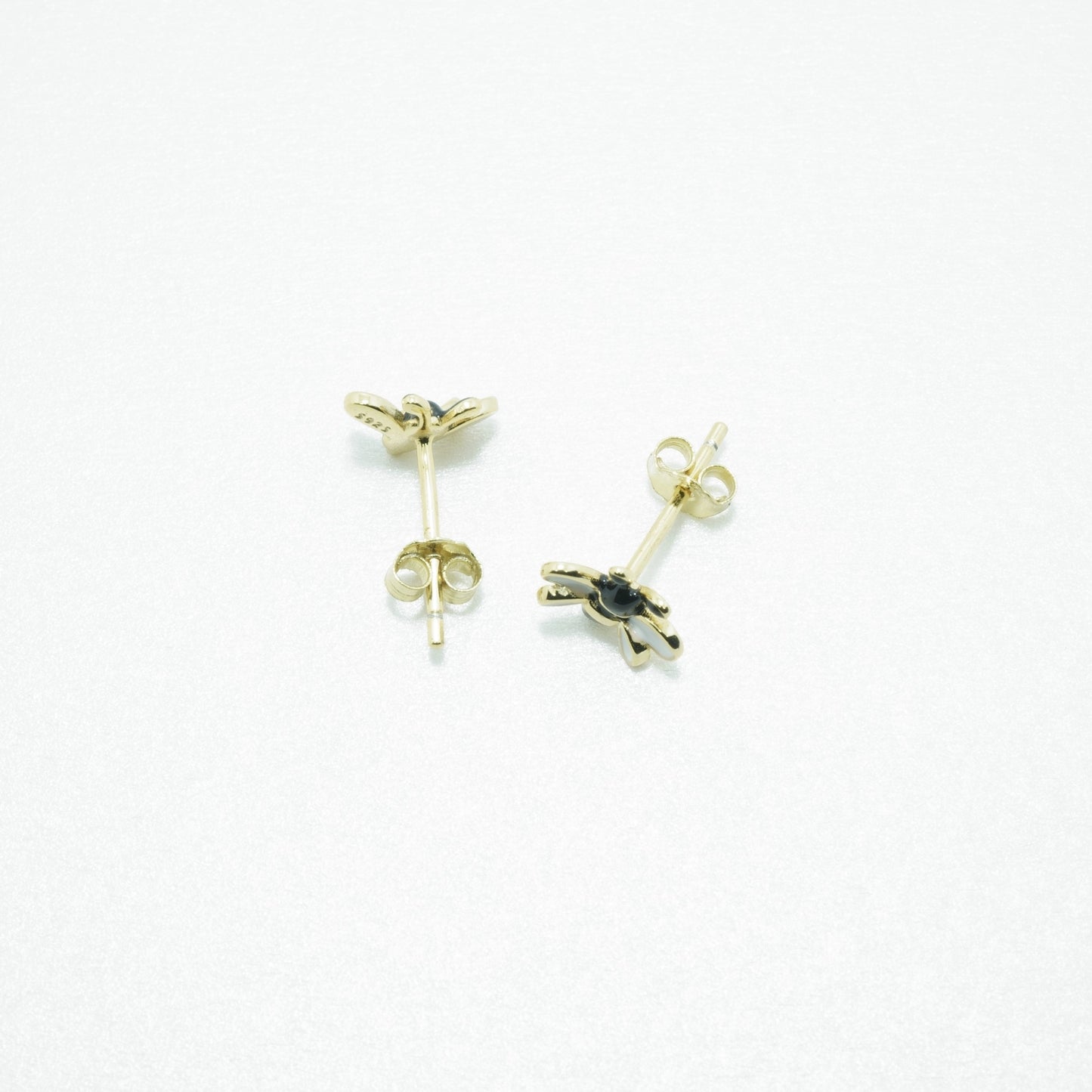 Aretes de Abejas Plata 925 chapado en Oro 18K