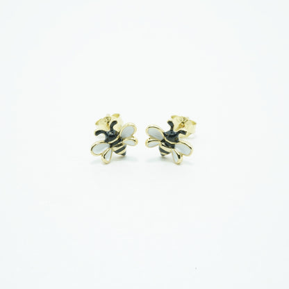 Aretes de Abejas Plata 925 chapado en Oro 18K