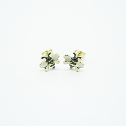 Aretes de Abejas Plata 925 chapado en Oro 18K