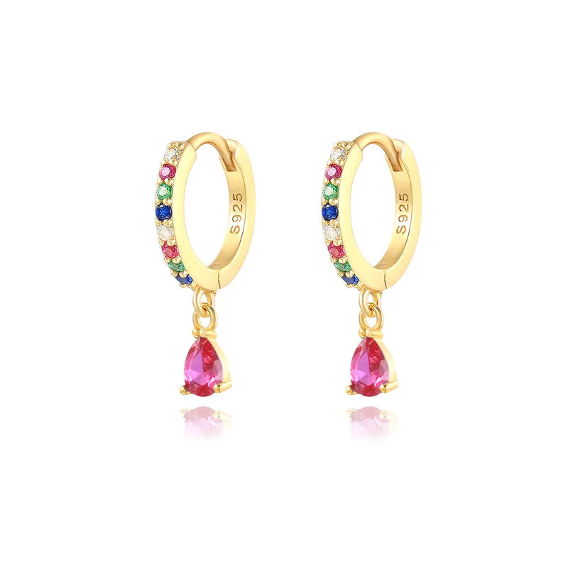 Aretes Carmín